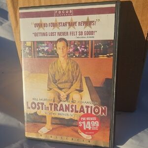 Lost in Translation DVD Starring Bill Murray Scarlett Johanssen By Sofia Coppola